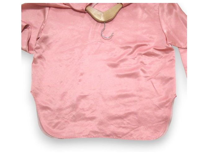 Autre Marque Yori Acetat-Satin-Bluse Pink - Ansicht 4