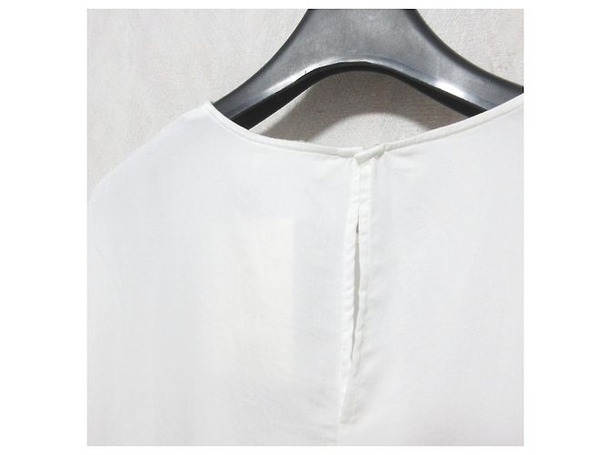 Autre Marque IENA Cupra Nylon Satin T Bluse Pullover Weiß - Ansicht 4