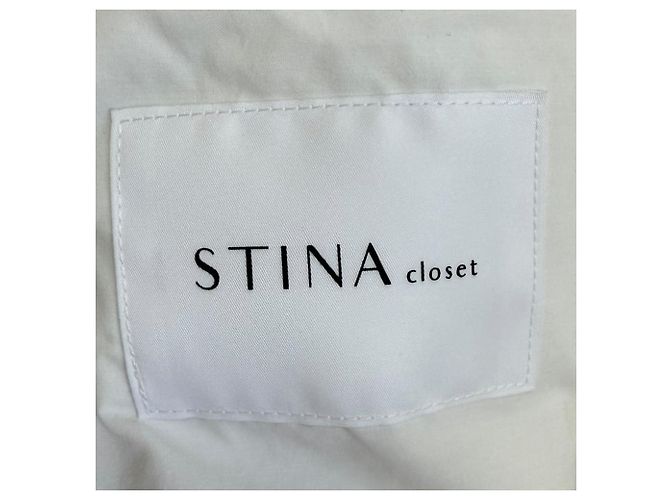 Autre Marque Vestido de Algodón Flare STINA Blanco - vista 4