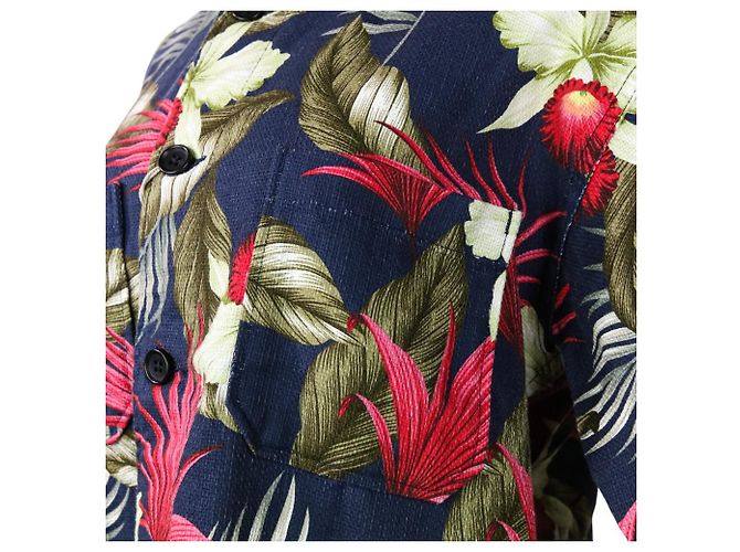 Autre Marque Camicia hawaiana floreale DAYTON di Engineered Garments Blu Blu navy - vista 5