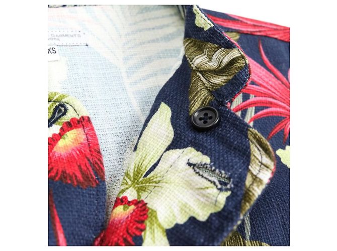 Autre Marque Camicia hawaiana floreale DAYTON di Engineered Garments Blu Blu navy - vista 7