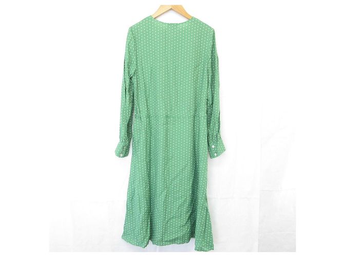 Apc A.P.C. Punktflare Kleid Grün - Ansicht 2
