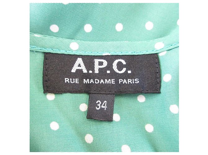 Apc A.P.C. Punktflare Kleid Grün - Ansicht 4