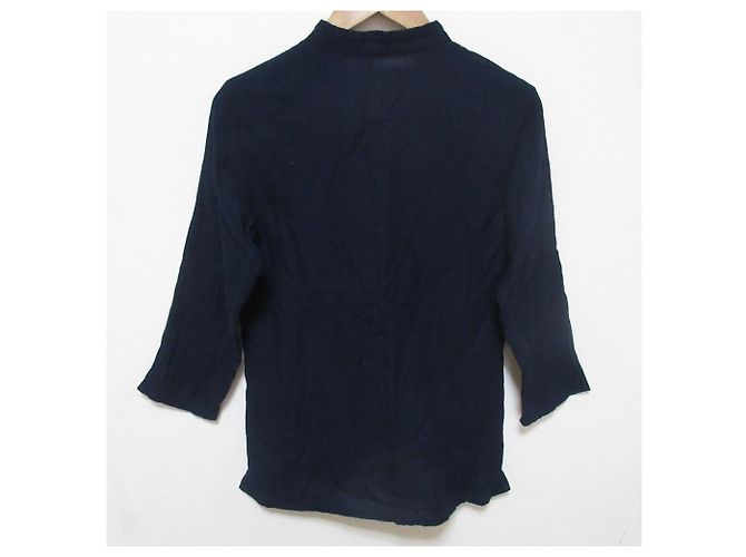 Autre Marque Bluse mit Stehkragen 45R Blau - Ansicht 2