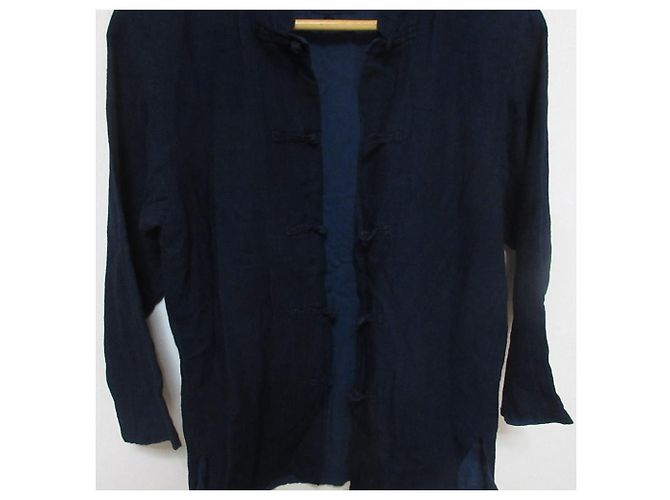 Autre Marque Bluse mit Stehkragen 45R Blau - Ansicht 3