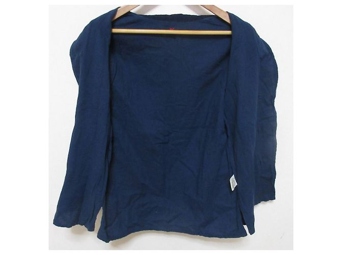 Autre Marque Bluse mit Stehkragen 45R Blau - Ansicht 4
