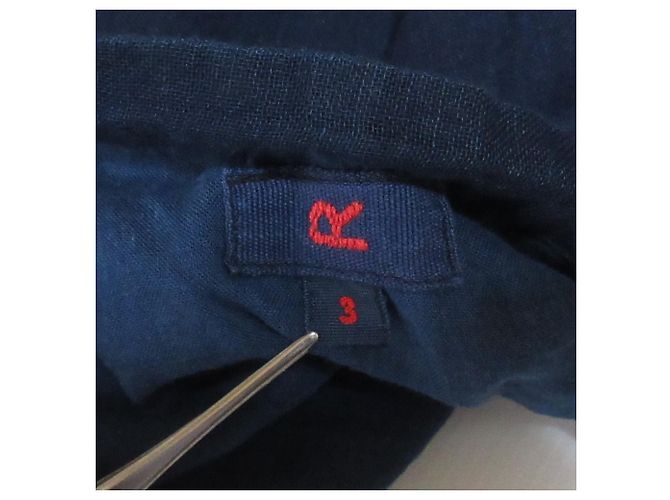 Autre Marque Bluse mit Stehkragen 45R Blau - Ansicht 5