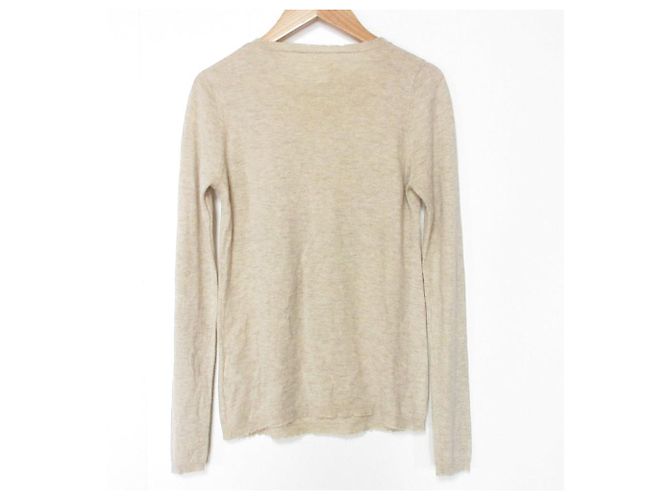 Autre Marque Zadig & Voltaire Kaschmir Strickwaren mit Totenkopf Pink Beige - Ansicht 2