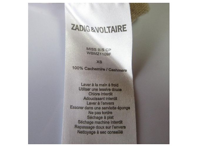 Autre Marque Zadig & Voltaire Kaschmir Strickwaren mit Totenkopf Pink Beige - Ansicht 6