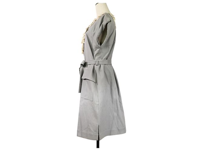 Autre Marque Mina Perhonen Forest Parade Spitzen 2-in-1 Mantelkleid Grau - Ansicht 3