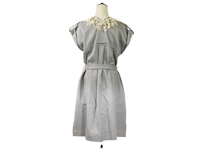 Autre Marque Mina Perhonen Forest Parade Spitzen 2-in-1 Mantelkleid Grau - Ansicht 4