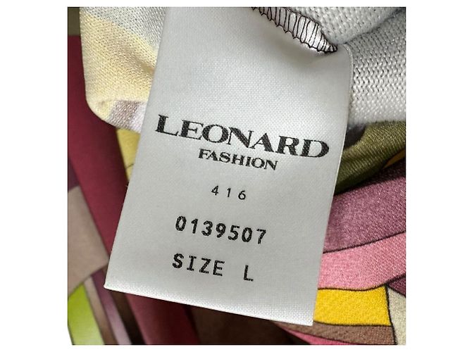 Autre Marque LEONARD FASHION Pullover Stretch CanCan Marrone Rosa Multicolore Giallo - vista 4