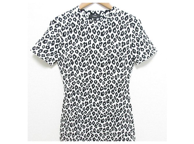 Strickkleid GLOSSED LEOPARD von Theory Schwarz Weiß - Ansicht 3