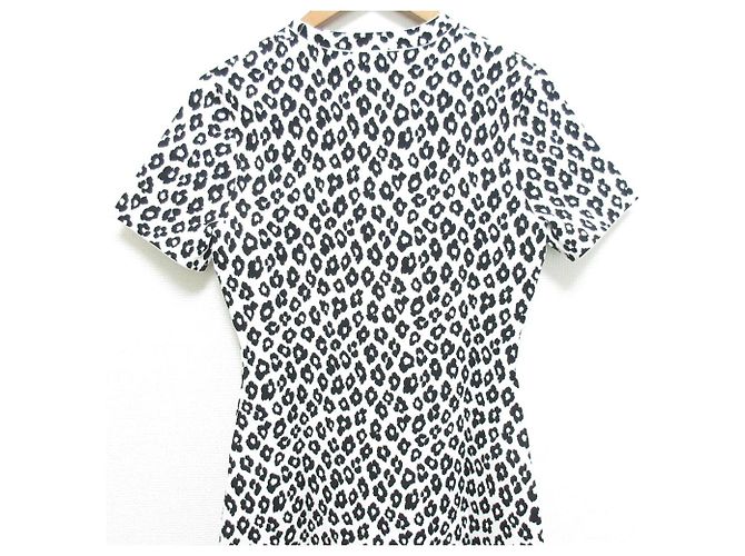Strickkleid GLOSSED LEOPARD von Theory Schwarz Weiß - Ansicht 4