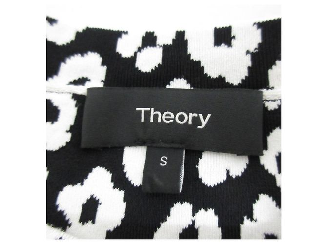 Strickkleid GLOSSED LEOPARD von Theory Schwarz Weiß - Ansicht 6