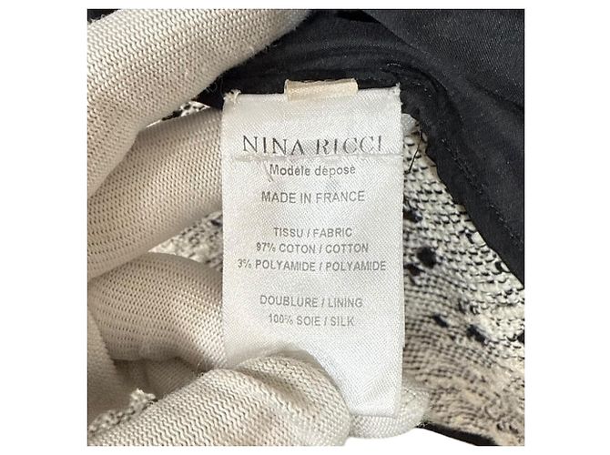 Autre Marque Conjunto de tweed Nina Ricci Negro Blanco - vista 10