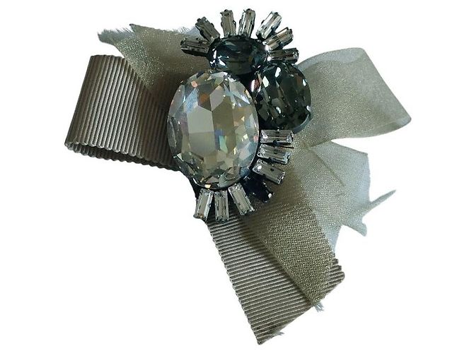 Autre Marque Spilla in nastro Bijou di DAISY LIN per FOXEY Beige - vista 2