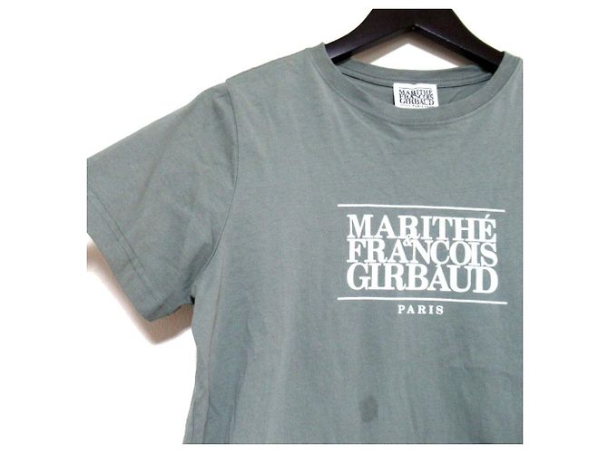 Autre Marque Camiseta de algodón con estampado de logo Marithe Francois Girbaud Verde - vista 3