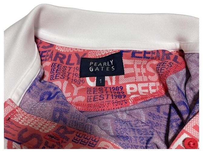 Autre Marque Polo a maniche corte in jacquard tricotato con logo a gradiente Pearly Gates Rosa - vista 5