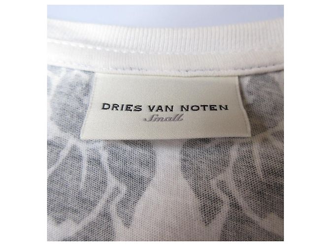 Autre Marque Camiseta de algodón con estampado floral Dries Van Noten Blanco - vista 3
