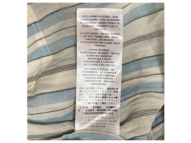Stella Mc Cartney Camisa de algodón a rayas Stella McCartney Blanco Azul - vista 5