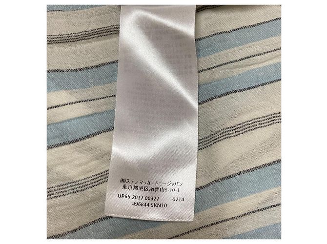 Stella Mc Cartney Camisa de algodón a rayas Stella McCartney Blanco Azul - vista 7