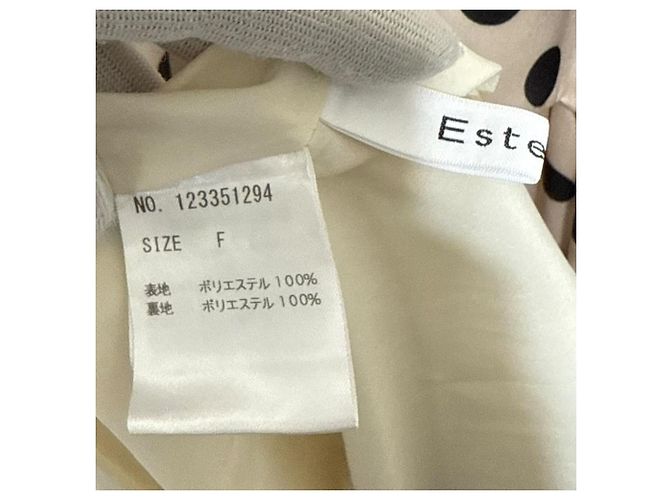 Autre Marque Vestido Largo con Estampado de Lunares Estella.K Negro Beige - vista 10