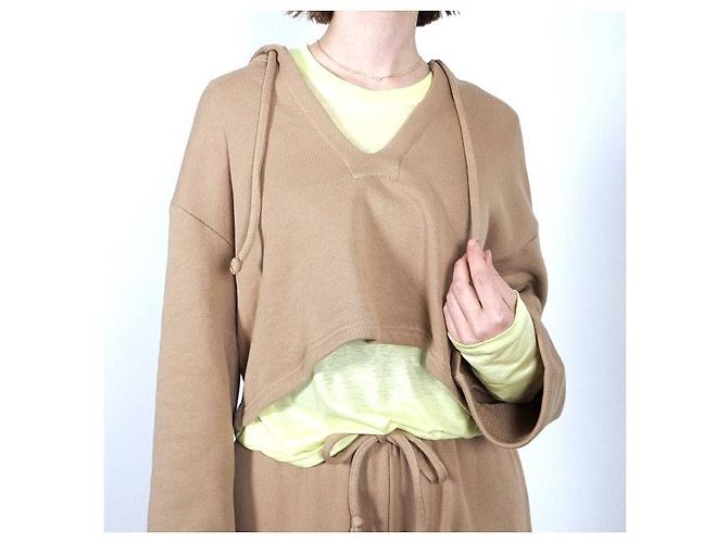 Autre Marque Baserange ORDU SWEAT SHIRT Sweatshirt aus Bio-Baumwolle Beige - Ansicht 3