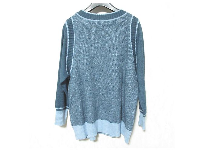 Autre Marque Beta Wollmischung Strickpullover Blau - Ansicht 2