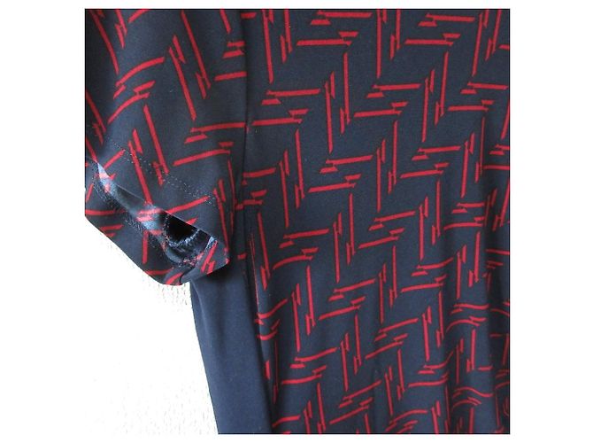 Kleid Lauren Ralph Lauren Rot Blau Marineblau - Ansicht 3