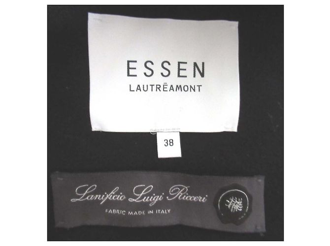 Autre Marque Abrigo sin cuello ESSEN.LAUTREAMONT Negro - vista 7