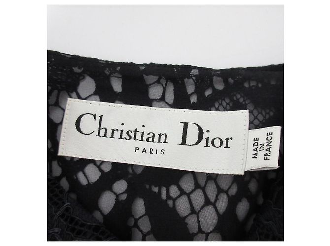 Camisa de encaje Christian Dior Azul Azul marino - vista 8