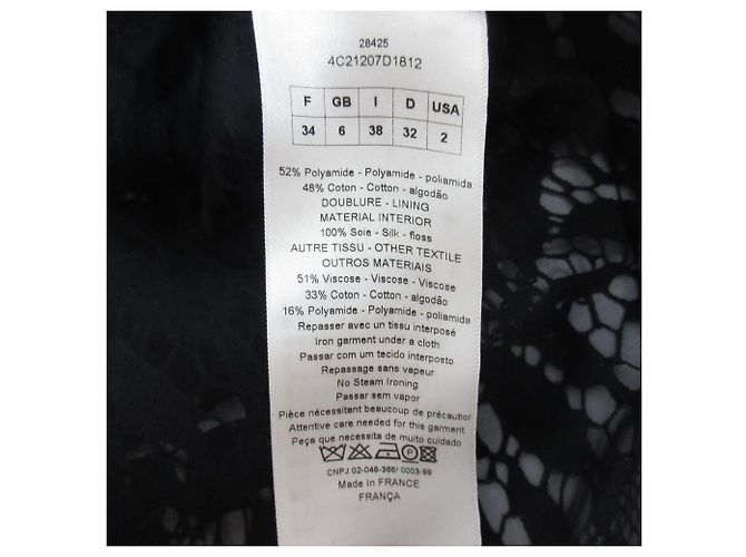 Camisa de encaje Christian Dior Azul Azul marino - vista 9