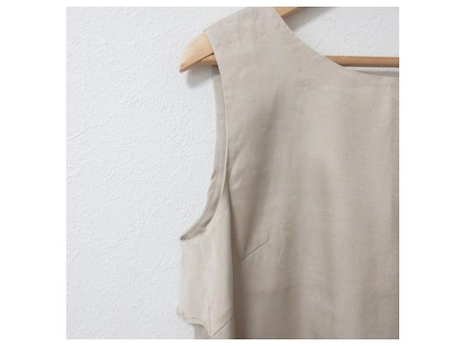 Autre Marque Top de satén de cupro GRACE CONTINENTAL Beige - vista 4