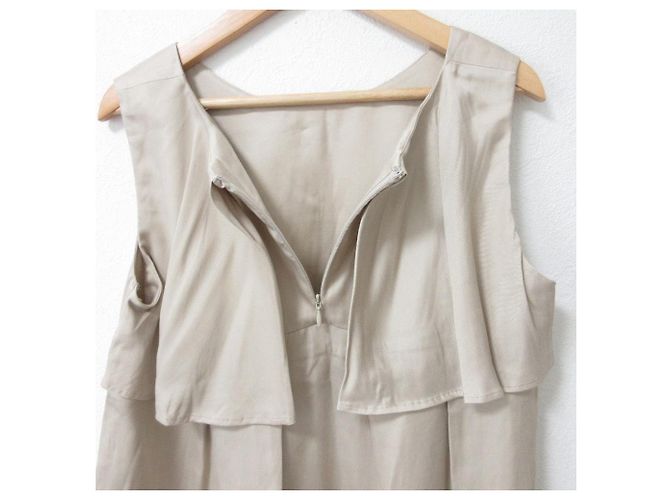 Autre Marque Top de satén de cupro GRACE CONTINENTAL Beige - vista 5