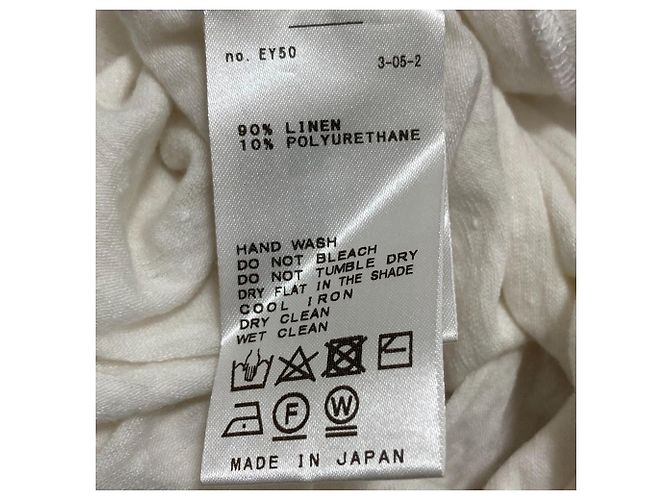 Autre Marque MUSE de Deuxieme Classe camiseta de lino BASE Blanco - vista 4