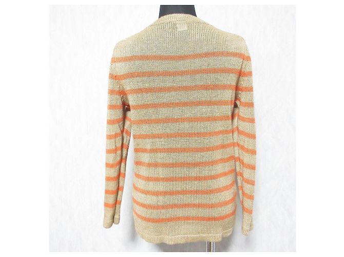Autre Marque Top de punto de lino Ron Herman Beige Naranja - vista 2