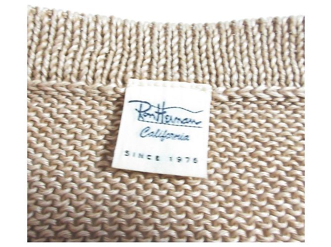 Autre Marque Top de punto de lino Ron Herman Beige Naranja - vista 5