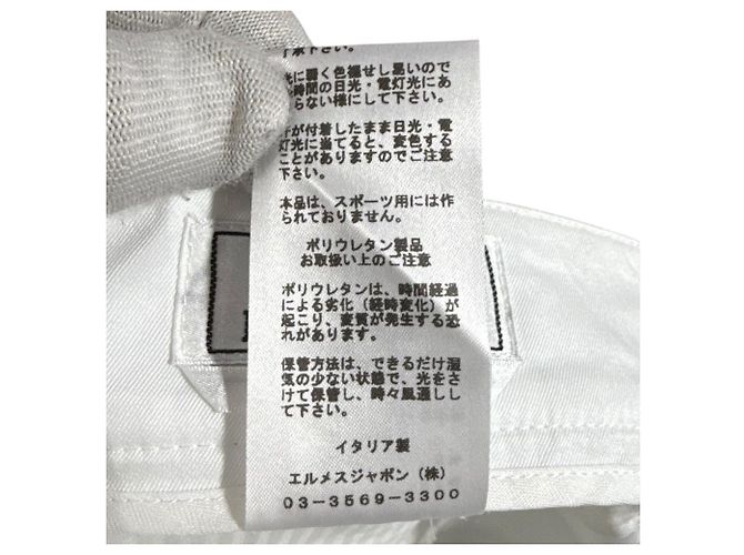 Hermès 22SS One Tuck Weite Shorts Größe S Weiß - Ansicht 4
