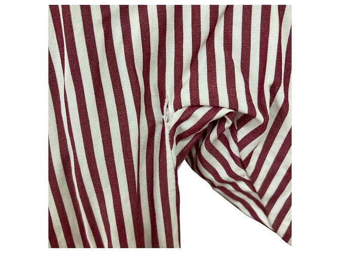 Everyday Camicia a maniche lunghe a righe Balenciaga Bianco Rosso - vista 10
