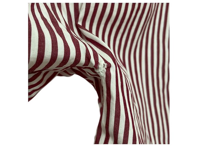 Everyday Camicia a maniche lunghe a righe Balenciaga Bianco Rosso - vista 11