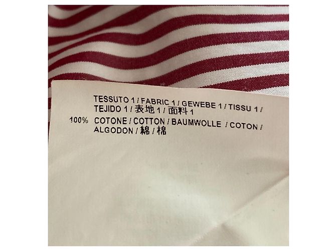Everyday Camicia a maniche lunghe a righe Balenciaga Bianco Rosso - vista 7