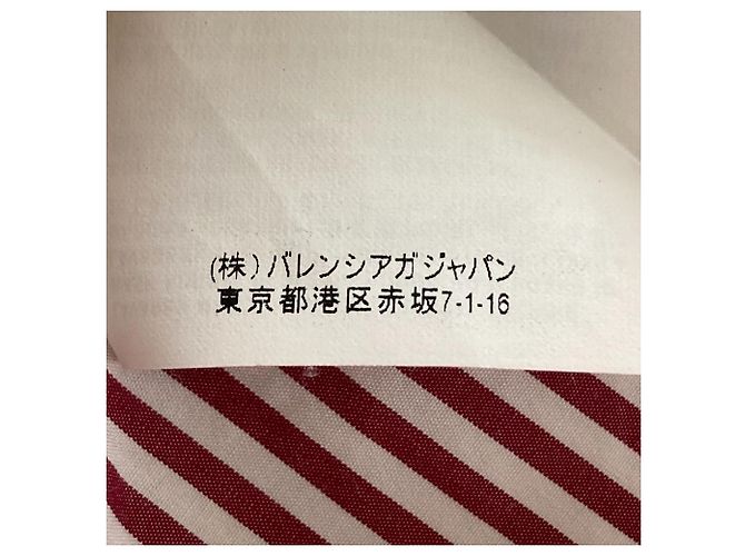 Everyday Camicia a maniche lunghe a righe Balenciaga Bianco Rosso - vista 8