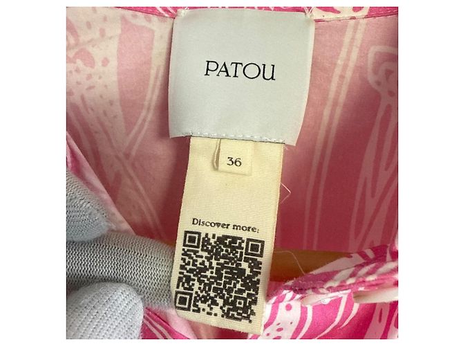 Autre Marque Vestido con Estampado Botánico Patou 23SS Rosa Blanco - vista 5