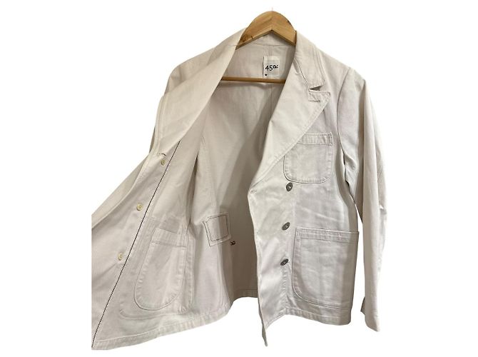 Autre Marque Chaqueta de algodón 45R Okome Chino 908P Beige Crudo - vista 3