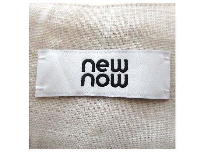 Autre Marque Langes Leinenkleid newnow Beige Roh - Ansicht 5