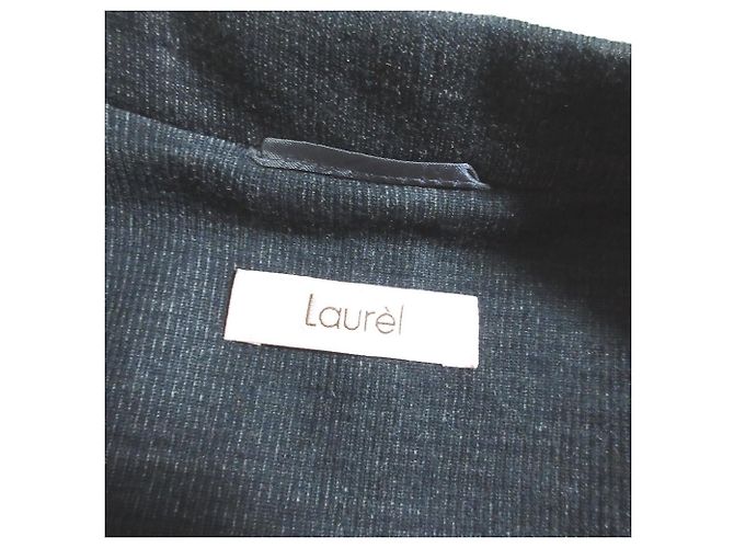 Autre Marque Chaqueta de Punto Ajustada con Parche en los Codos Laurel Gris Gris antracita - vista 5