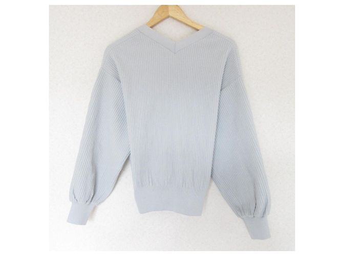 Autre Marque SHENERY Strickjacke aus dehnbarem Polyester-Rippstrick Grau - Ansicht 2