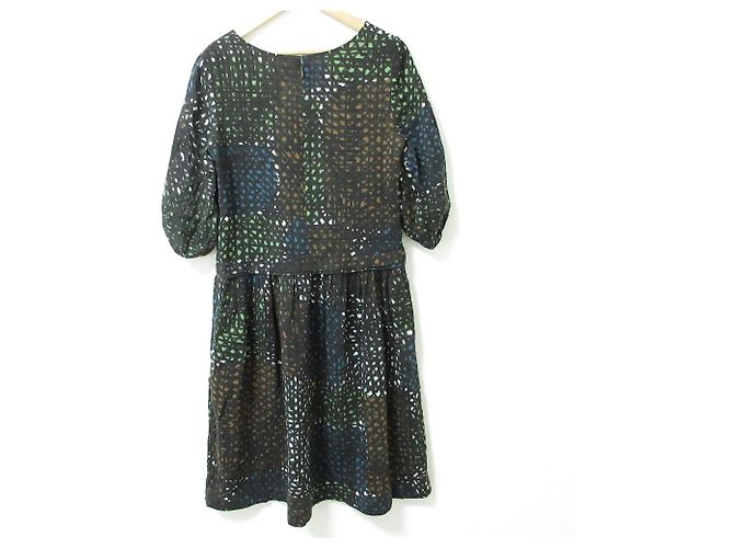 Autre Marque Mina Perhonen Seidenleinenkleid Mehrfarben - Ansicht 2