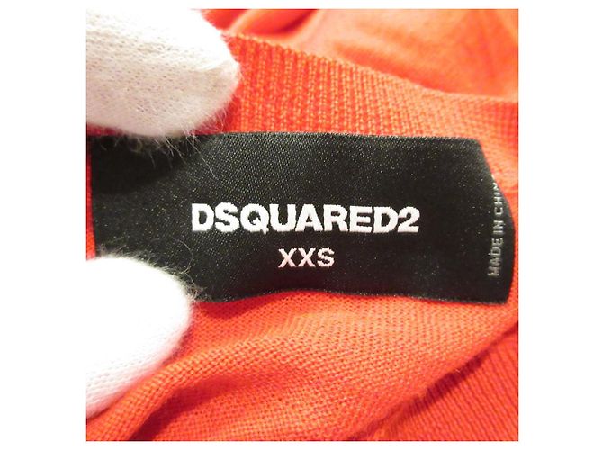 Autre Marque Cardigan in maglia con stampa logo Dsquared2 Rosso - vista 4
